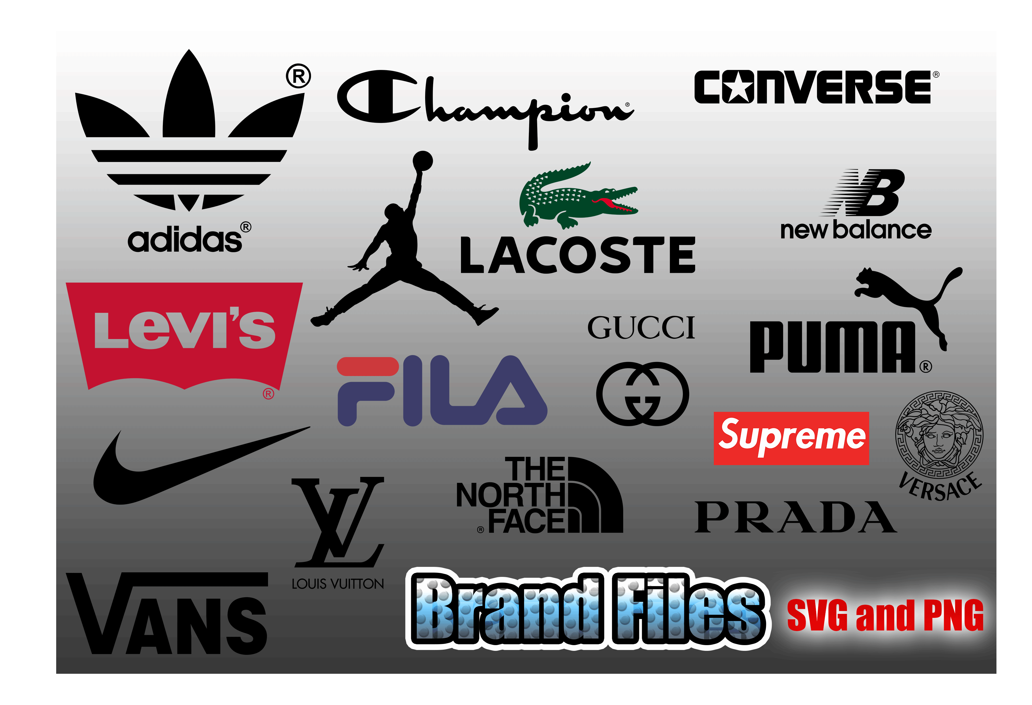 Brand Fashion Logos SVG, Nike SVG, Fila SVG, Adidas SVG