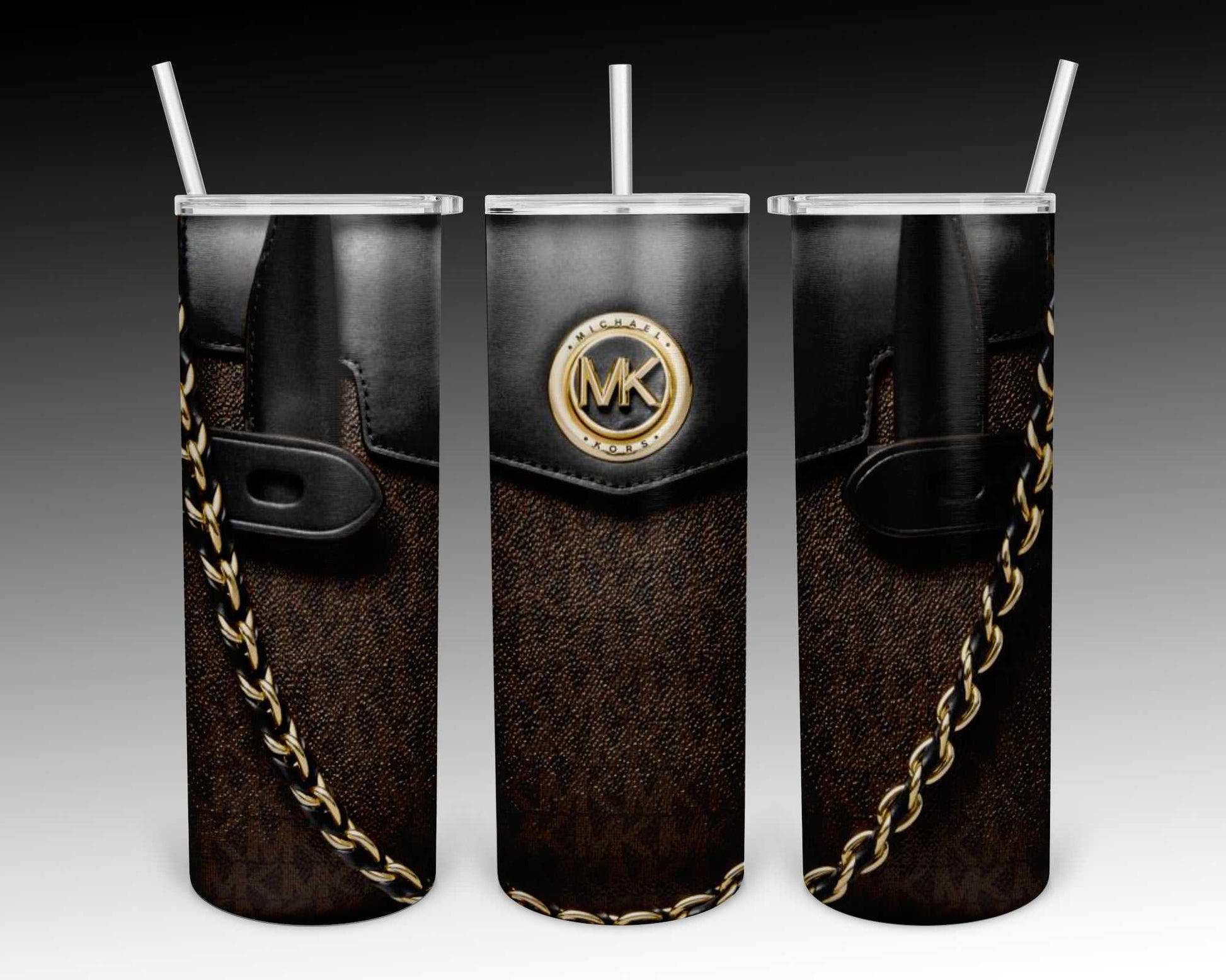 Black MK Designer Purse Tumbler